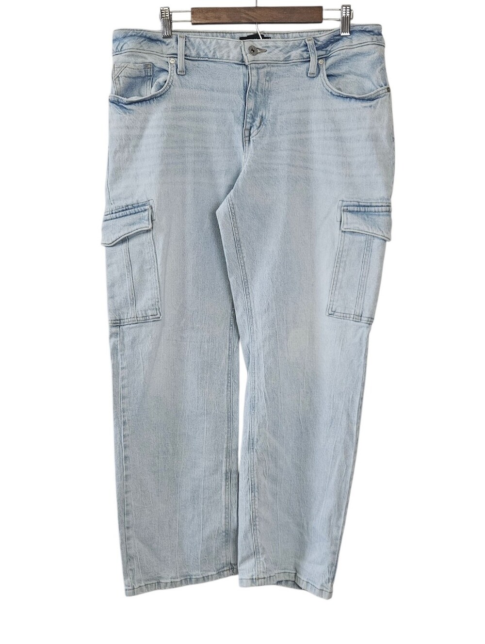 Edgely Original Fit Mid Rise Relaxed Boyfriend Straight Cargo Pocket 14W